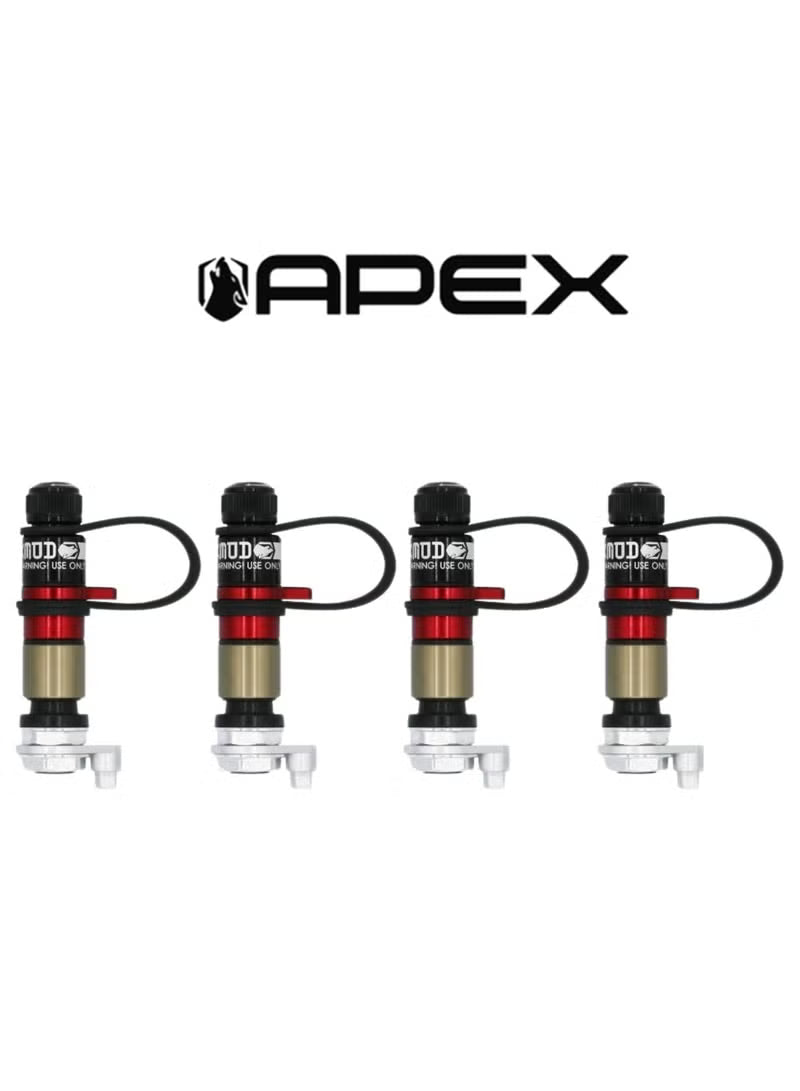 APEX Performance, 3.0 Rapid Precision Fast Deflation Valves (XL - Set of 4), Universal Fit