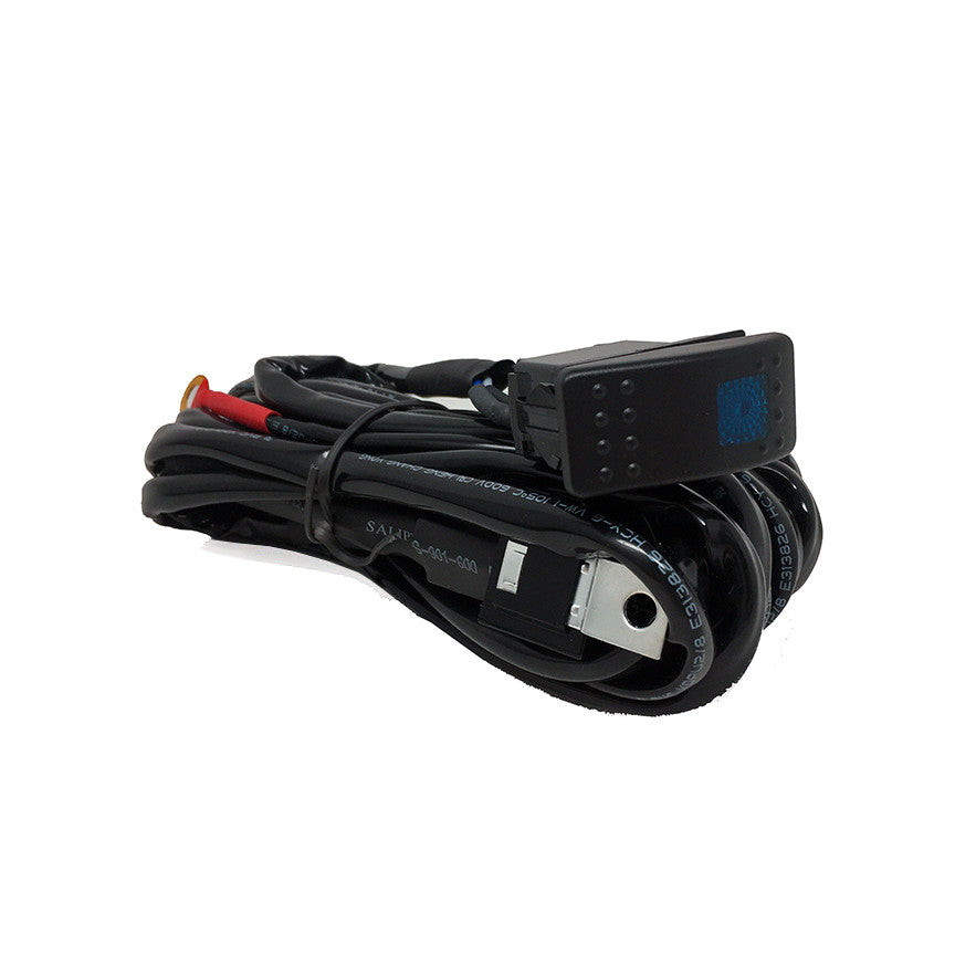 Baja Designs, OnX6+/ S8 (10"-30") UTV On/Off Rocker Switch Wiring Harness, Universal Fit