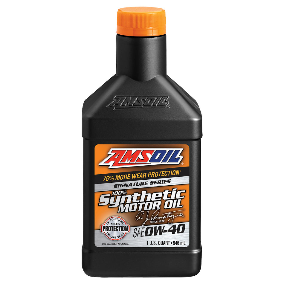 AMSOIL, Signature Series 0W-40 100% Synthetic Motor Oil, Universal Fit